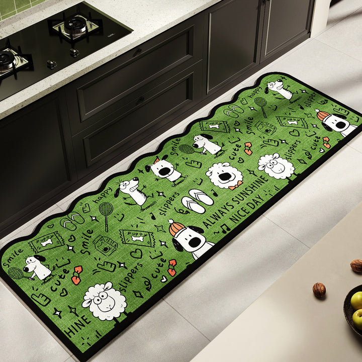 Fun-Themed Kitchen Runner Mat Bowlift