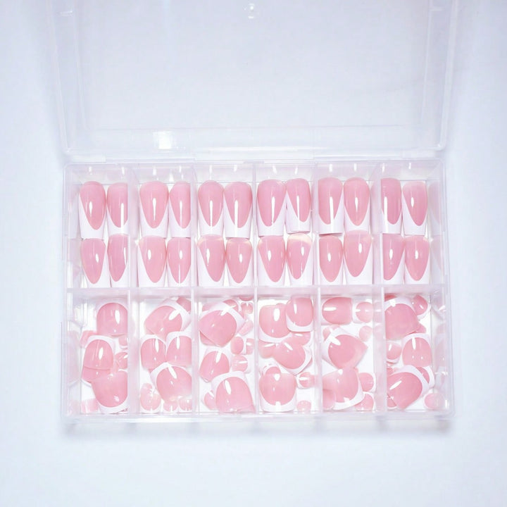 Premium French Tip Press-On Nail Set Bowlift