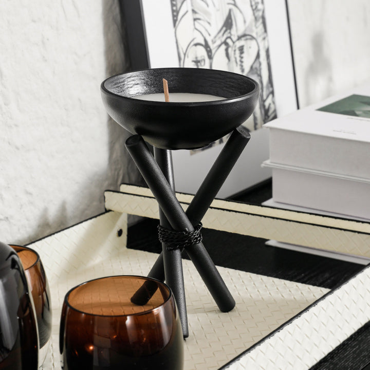 Artistic Tabletop Decorative Bowl with Tripod Stand