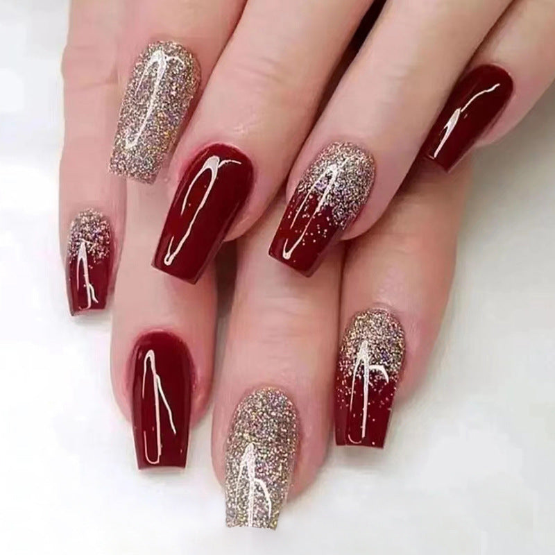 Elegant Glittering Nail Art Design Bowlift