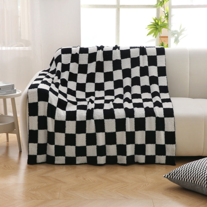 Cozy Checkerboard Throw Blanket