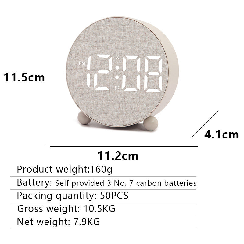 Digital Alarm Clock with Large LED Display and Gentle Alarm Function Bowlift
