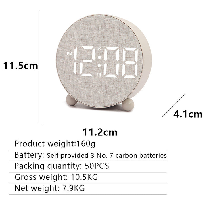 Digital Alarm Clock with Large LED Display and Temperature Display Bowlift