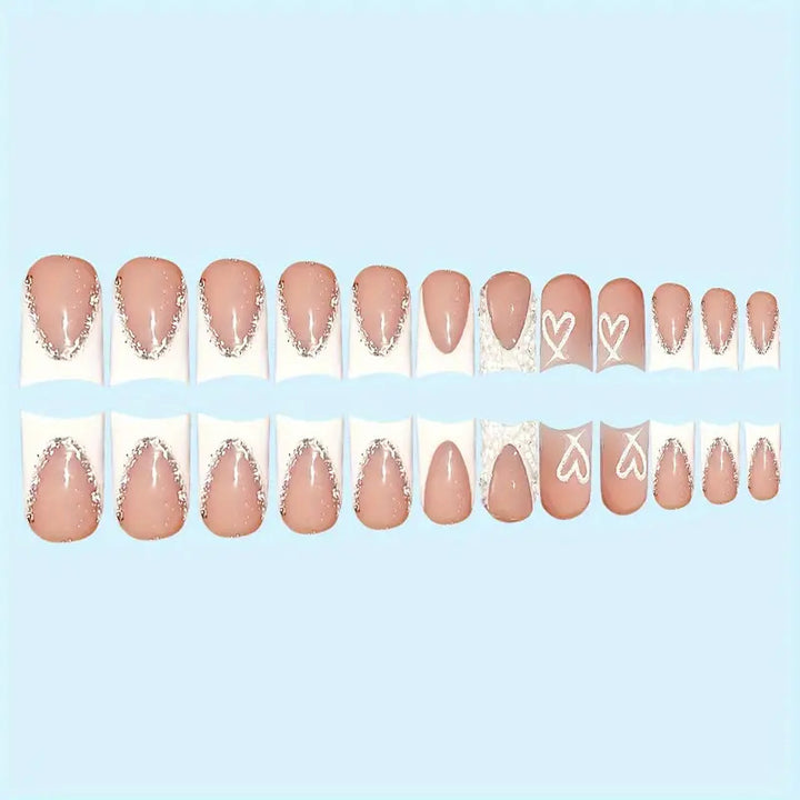 Ornate Rhinestone Press-On Nail Extensions Bowlift