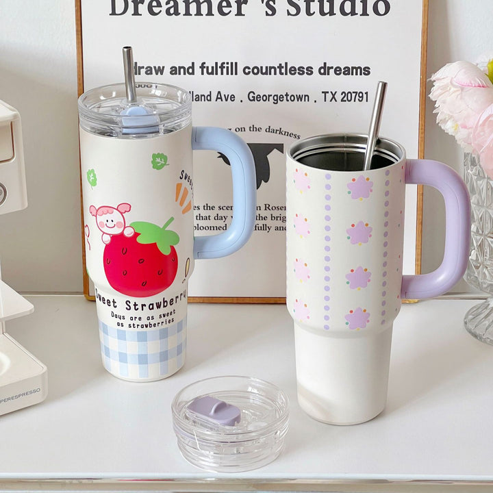Women's insulated cup with practical straw Bowlift