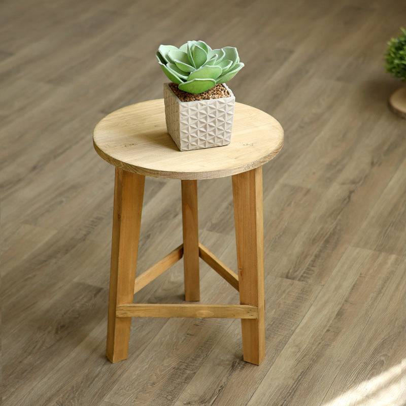 Rustic stool made of solid wood Bowlift