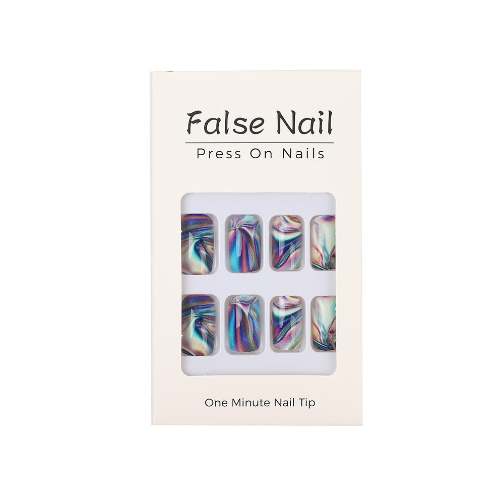 Artificial nail set in modern marble design Bowlift