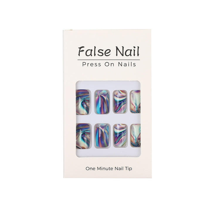 Artificial nail set in modern marble design Bowlift