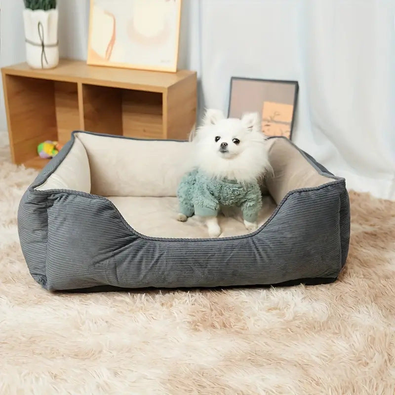 Corduroy Orthopedic  Lounge  Dog Bed