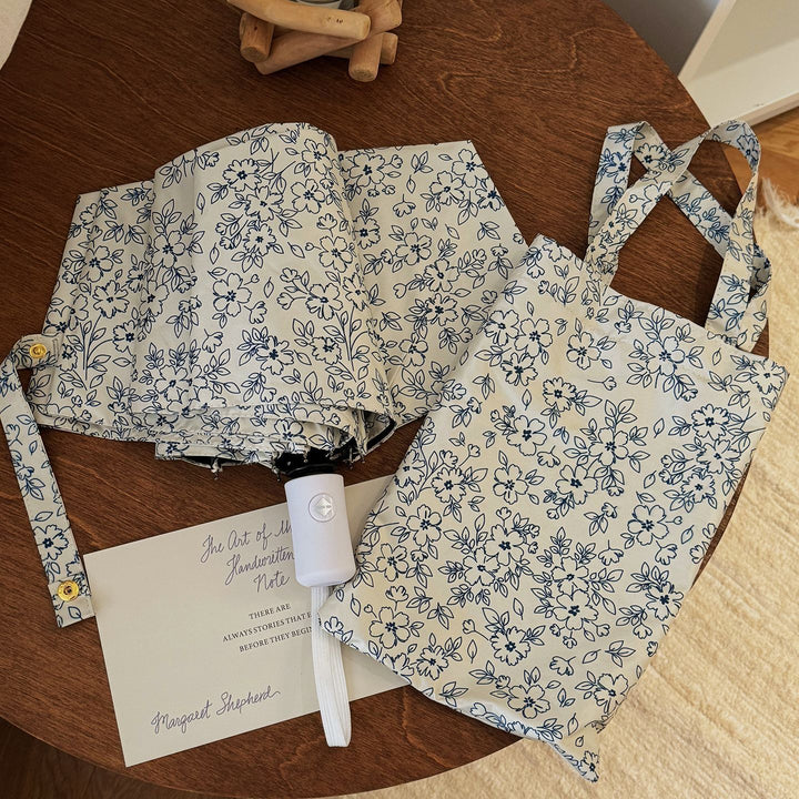 Women's Foldable Shopping Bag with Floral Design Bowlift