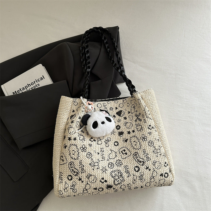 Chic Woven Tote Bag Bowlift