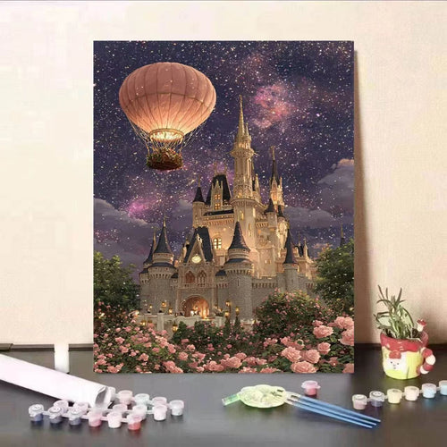Fantasy Castle Paint by Numbers Canvas Kit Bowlift