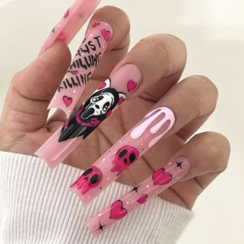 Artistic Patterned Press-On Nails Bowlift