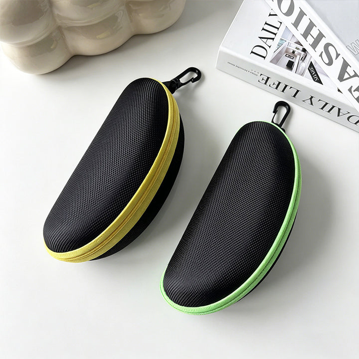Hardshell Zippered Sunglasses Case with Carabiner Protective EVA Shell Bowlift