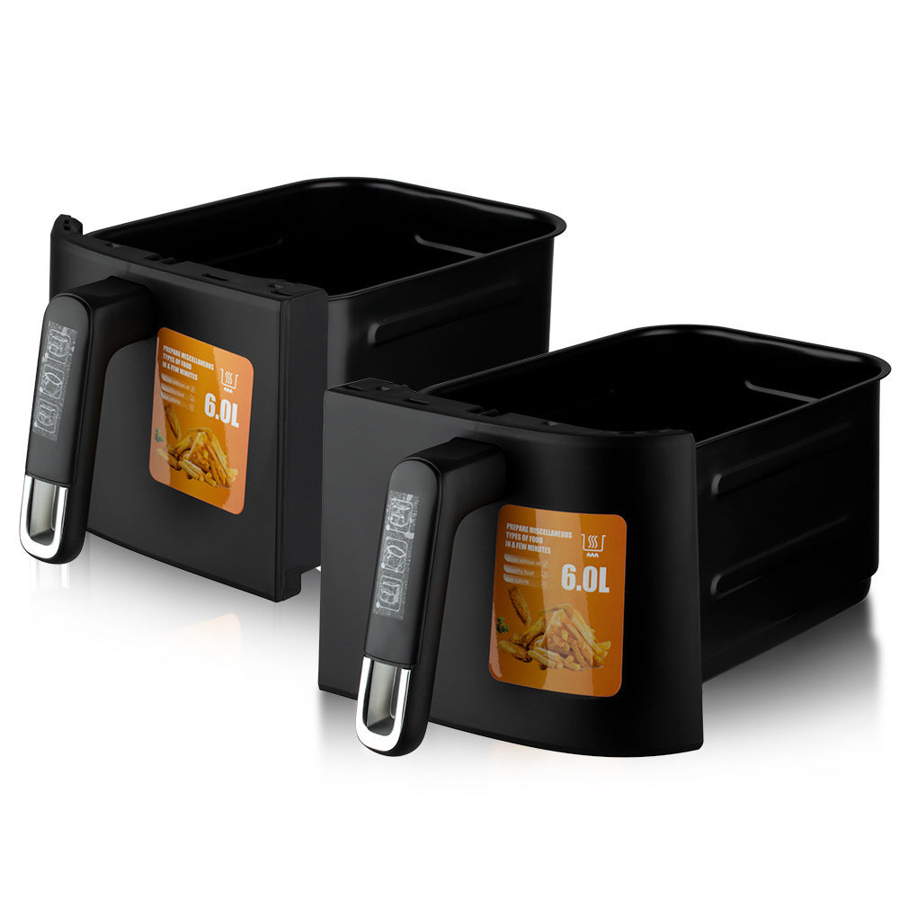 Dual Basket Air Fryer with 360° Air Circulation and LED Display Bowlift