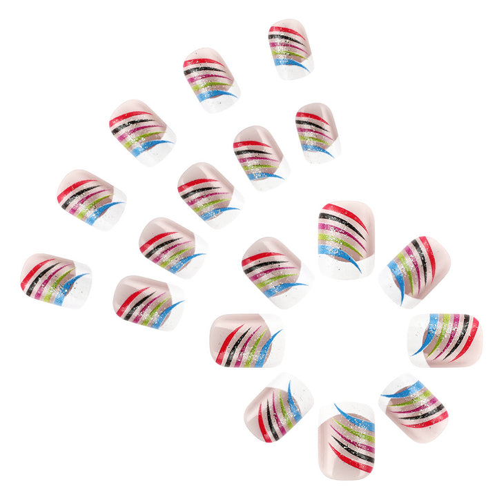 Stylish French Tip Nail Art Set Bowlift