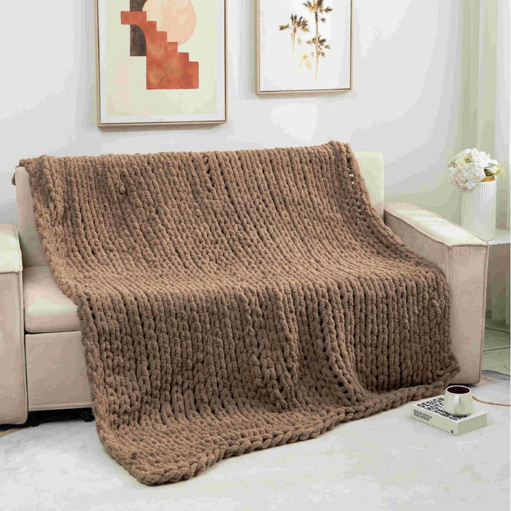 Cozy Knitted Throw Blanket