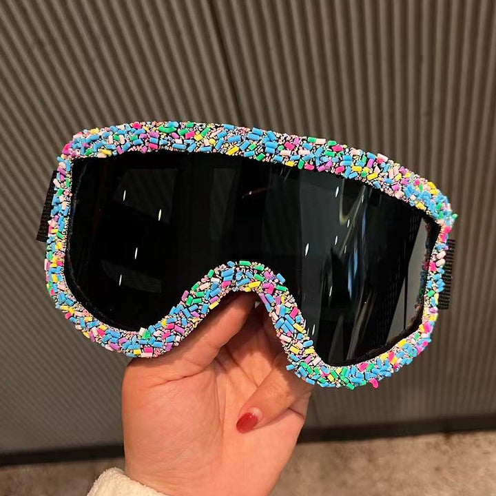 Women's stylish ski goggles with unique decor Bowlift