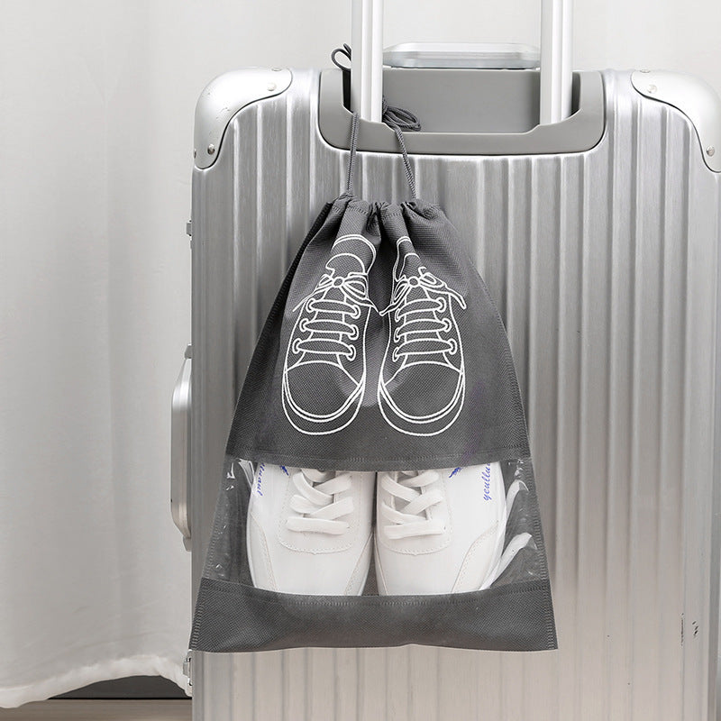 Clear-Window Drawstring Breathable Shoe Storage and Travel Dust Bag Bowlift