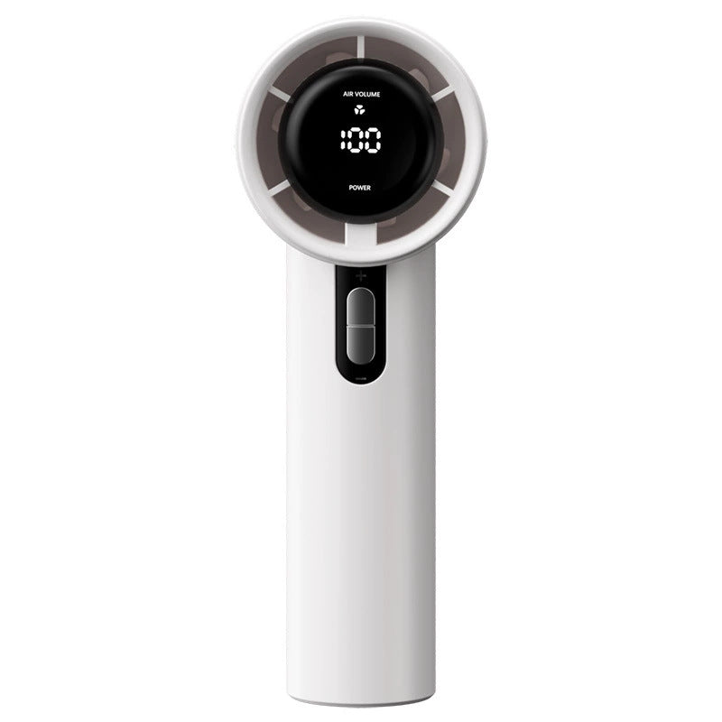 Ladies Portable High-Performance Hand Fan with Digital Speed Control Bowlift
