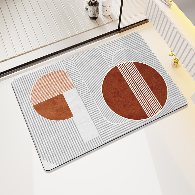 Abstract Patterned Area Rug Bowlift