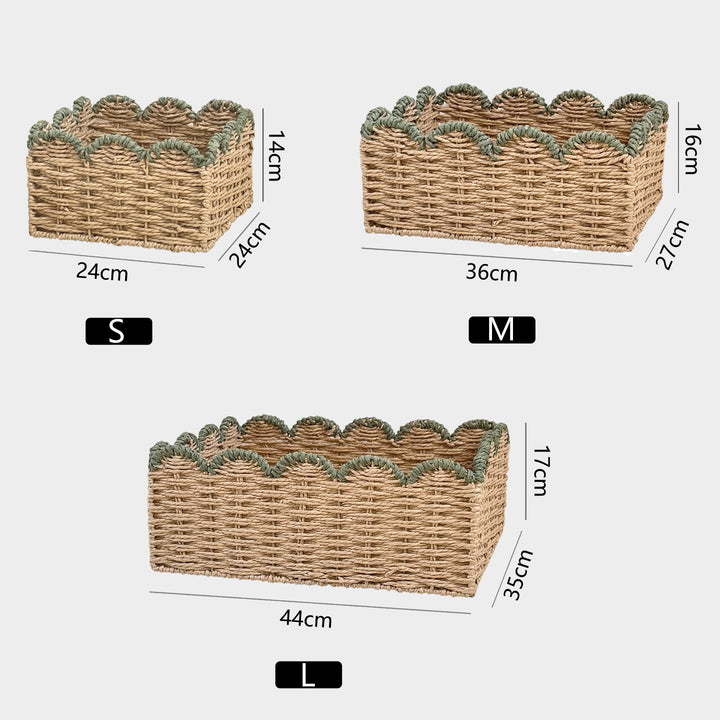 Decorative storage basket with wave edge Bowlift