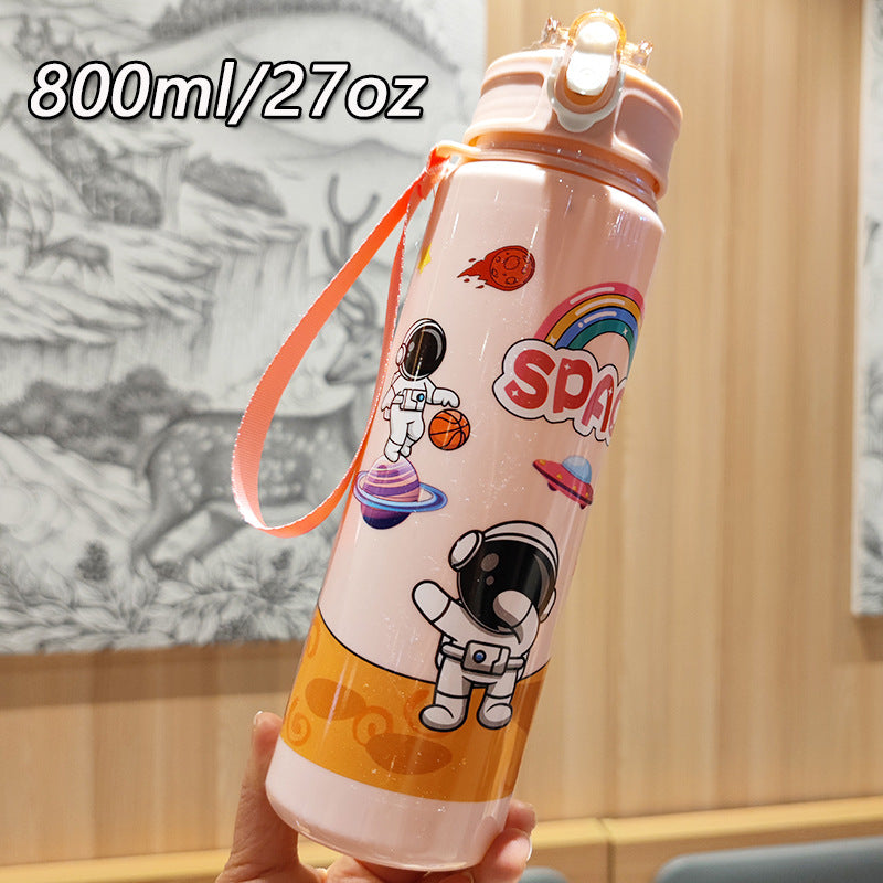 Ladies Fantasy Water Bottle with Practical Carry Strap Bowlift