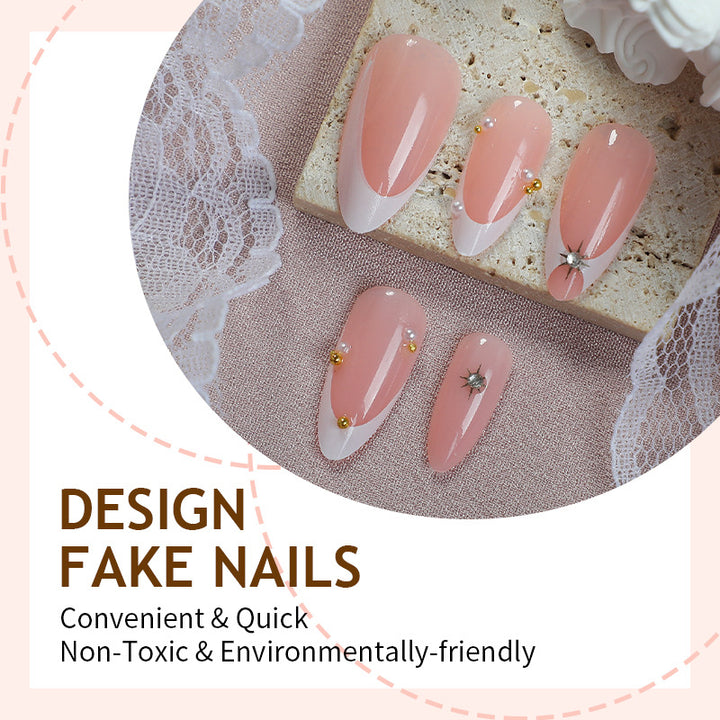 Artificial nail set with elegant Swarovski elements Bowlift