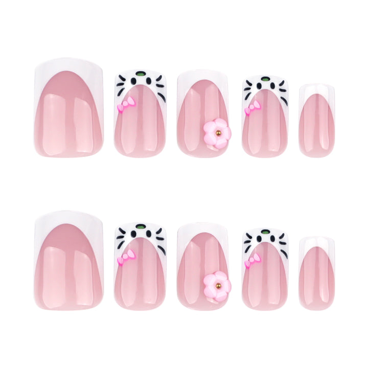 Artful Nail Art with Floral and Detail Decoration Bowlift