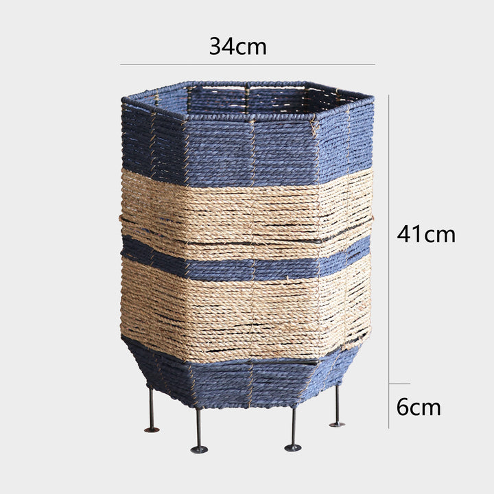Stylish laundry basket made of rattan with metal legs Bowlift