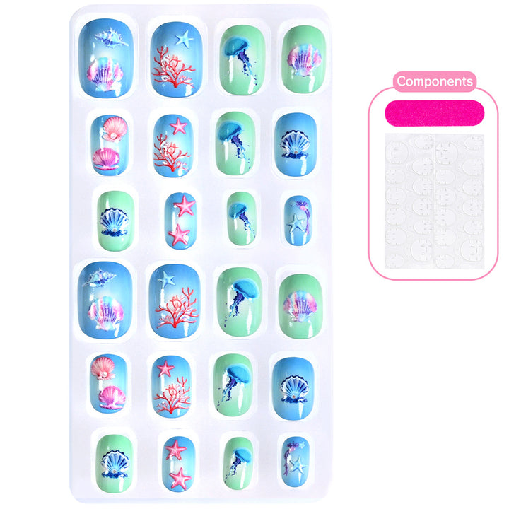 Creative Cartoon-Themed Press-On Nail Collection Bowlift