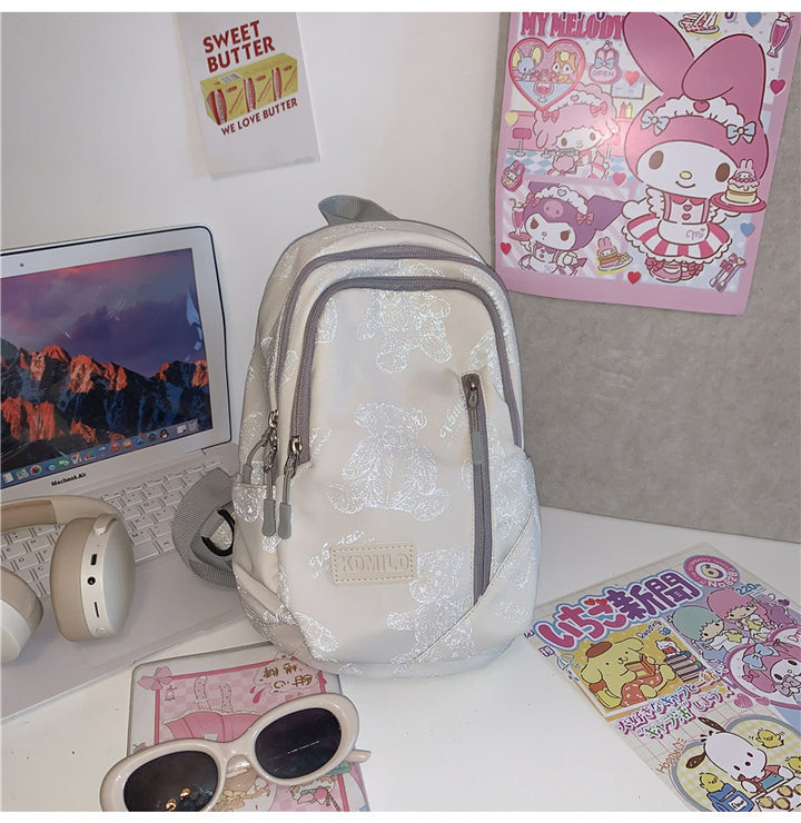Bear Print Mini Backpack