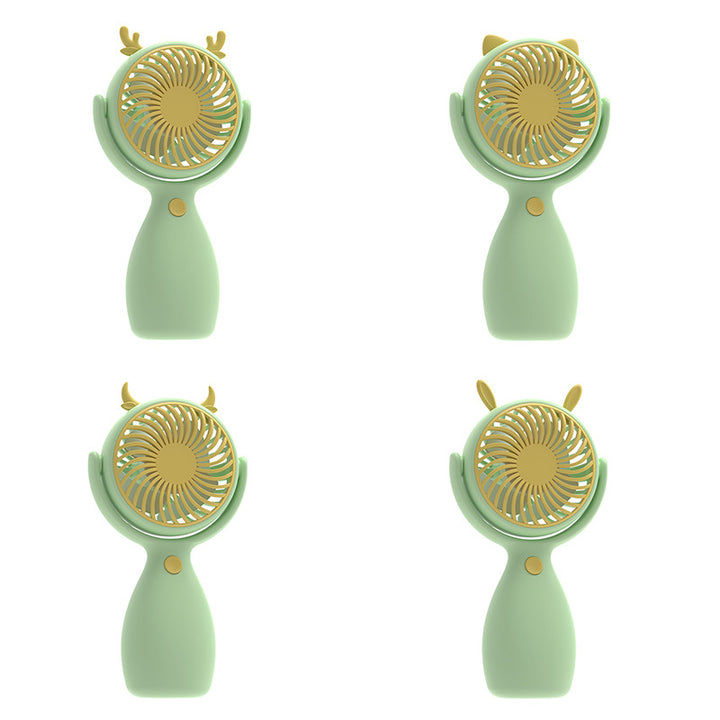 Unisex Portable Hand Fan with Animal Ears Design Bowlift