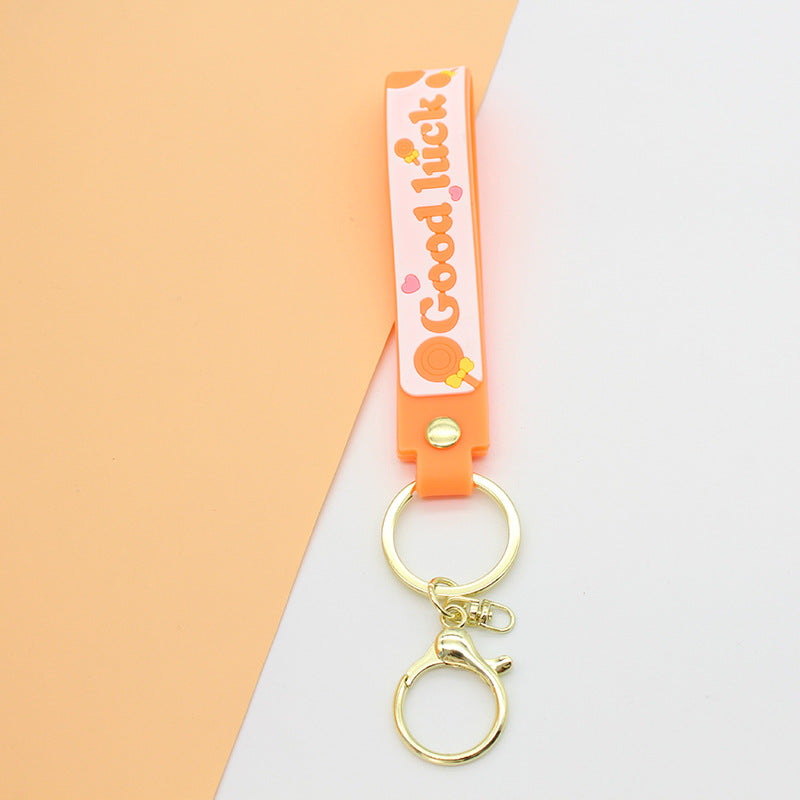 Unisex keychain with motivating lucky saying Bowlift