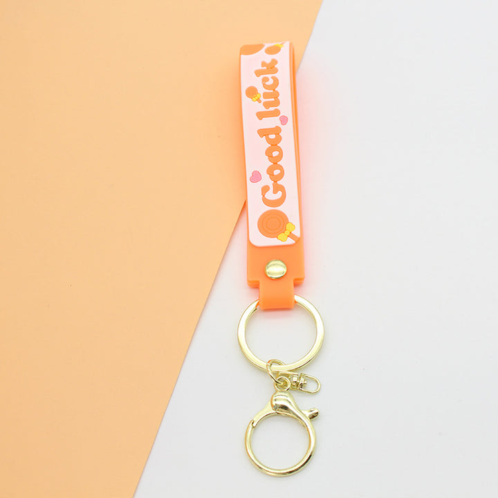 Unisex keychain with motivating lucky saying Bowlift