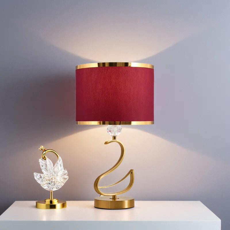 Ornate Swan Design Table Lamp