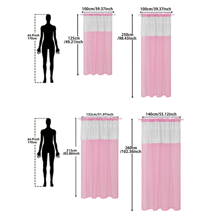 Elegant Sheer Lace Curtain Panels