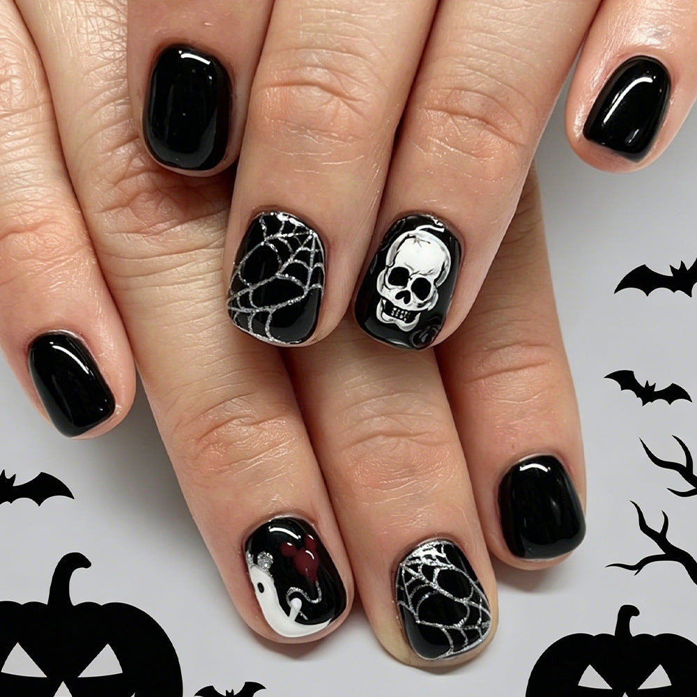 Halloween-Themed Press-On Nail Art Set Bowlift 1787542718