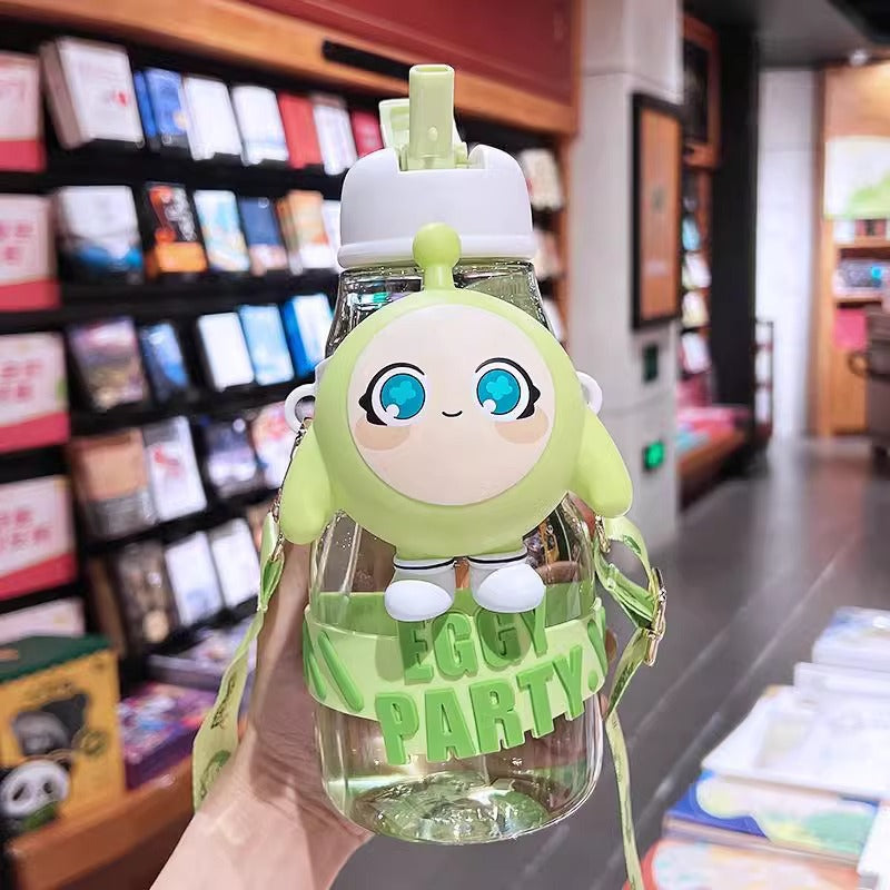 Women’s water bottle with interactive design and stylish character element Bowlift