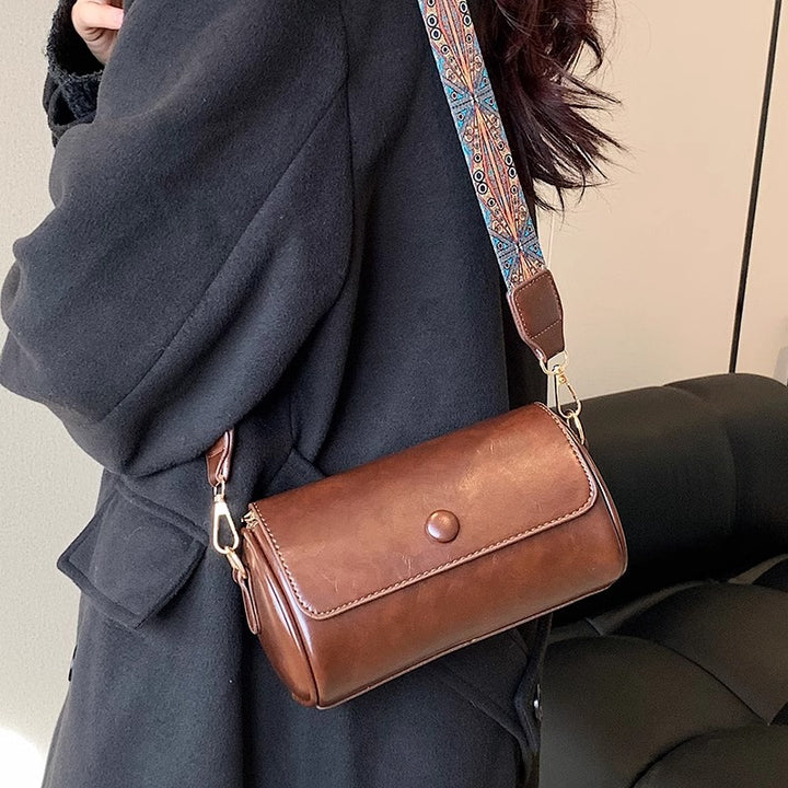 Retro Leather Crossbody Bag Bowlift