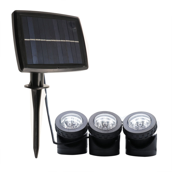 Adjustable Solar Powered Garden Spotlight Kit With Ground Stake Bowlift