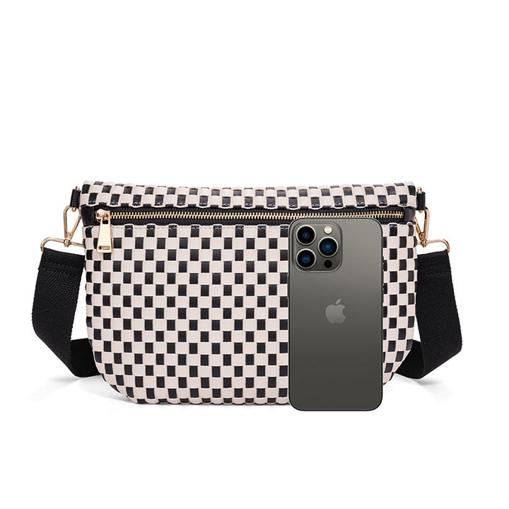 Stylish Woven Crossbody Bag Bowlift