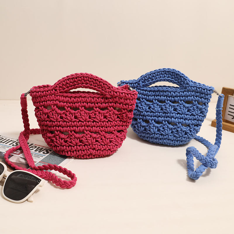 Handcrafted macrame shoulder bag with unique design Bowlift