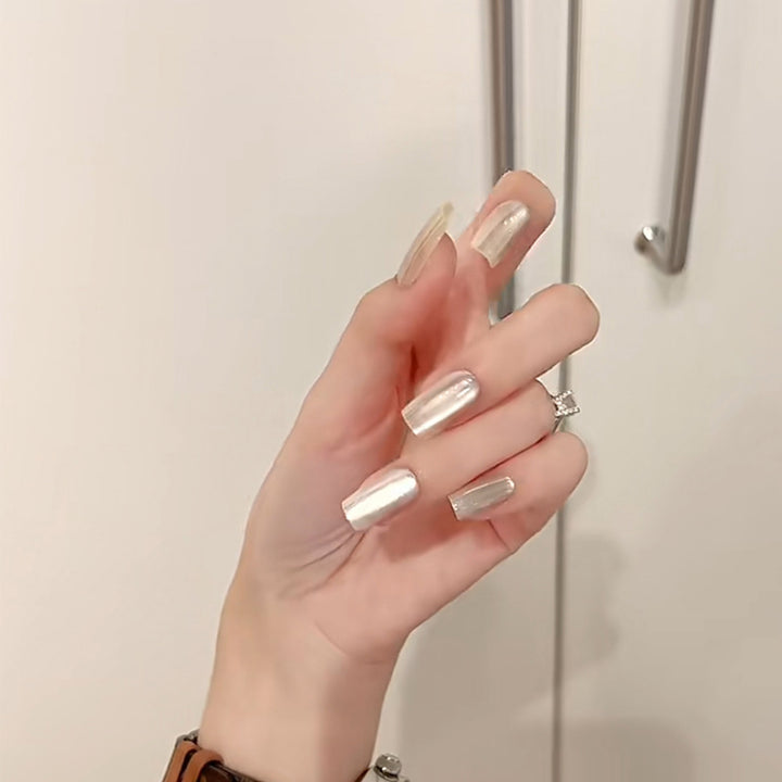 Natural Almond-Shaped Press-On Nails Bowlift