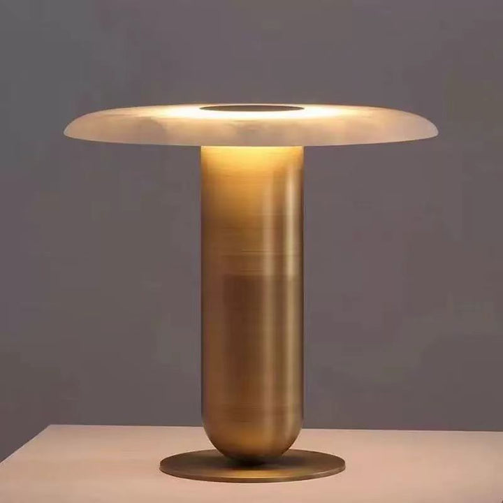 Modern Minimalist Table Lamp with Sleek Gold Base