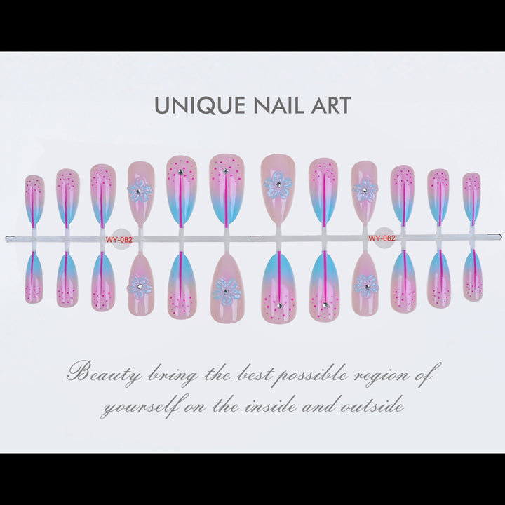 Artistic Floral-Embellished Press-On Nail Collection Bowlift