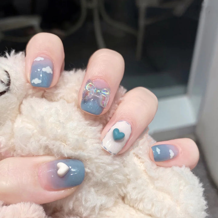 Artificial nail tips with bow design Bowlift