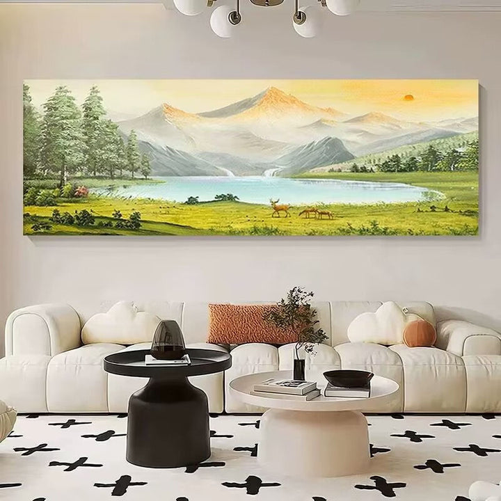 Scenic Mountain Landscape Canvas Wall Art