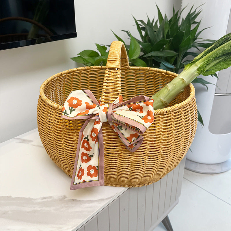 Handcrafted Woven Utility Storage Basket Bowlift