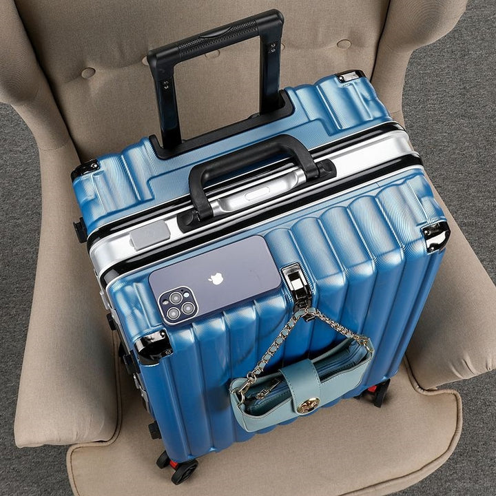 Hard Shell Trolley With Integrated Usb Charging Port And Multifunctional Storage Bowlift